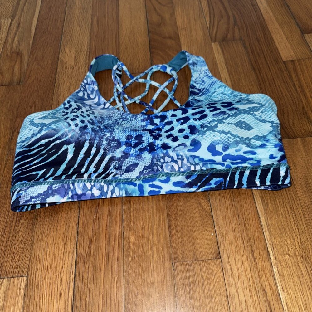 Constantly Varied Gear CVG Bra Women's Wild Thing Blue Animal Print Size L - Picture 5 of 5